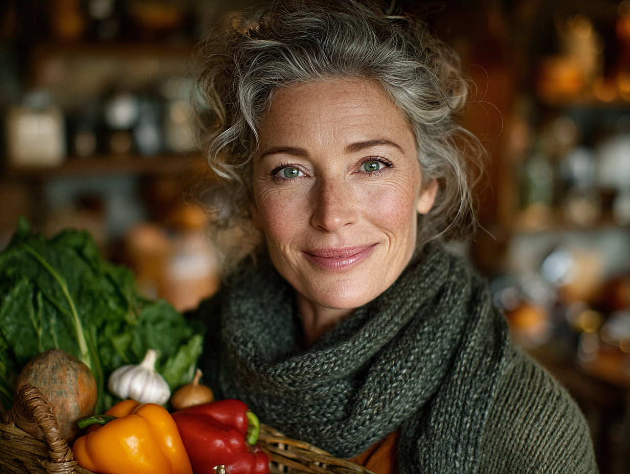 Здорова жінка середнього віку з сяючою шкірою